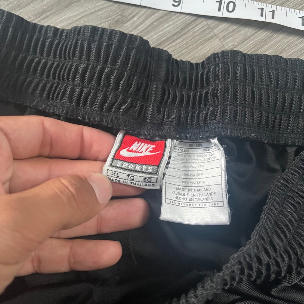 Vintage Nike Tear Away Track Pants Mens XL Black Snap Button Warm Up Trousers - Picture 4 of 10